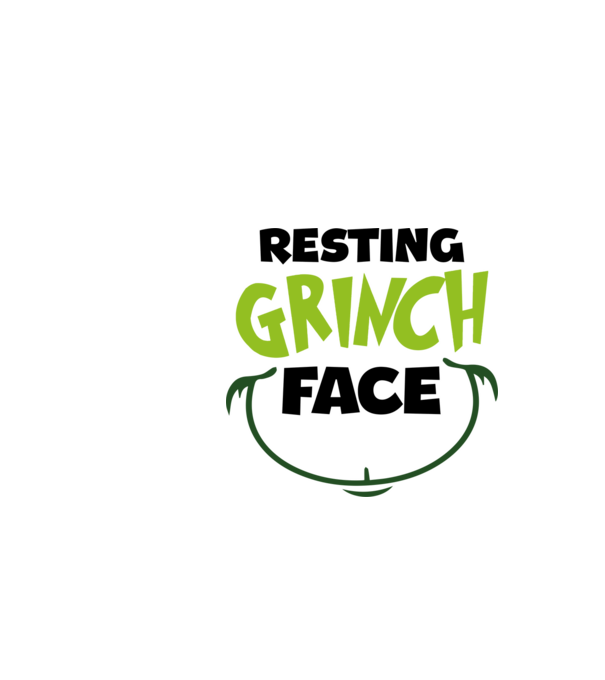 Resting Grinch face model alb pe tricou