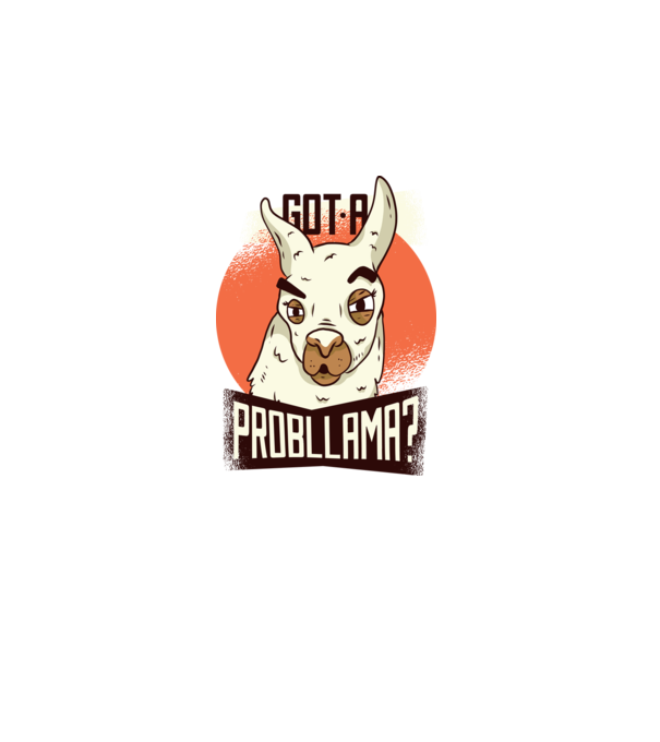 Got a Probllama? Lama model albastru deschis pe tricou