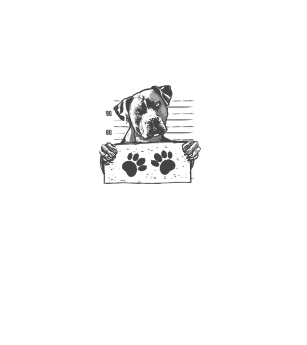 Staffordshire Terrier Închisoare model gri pe tricou