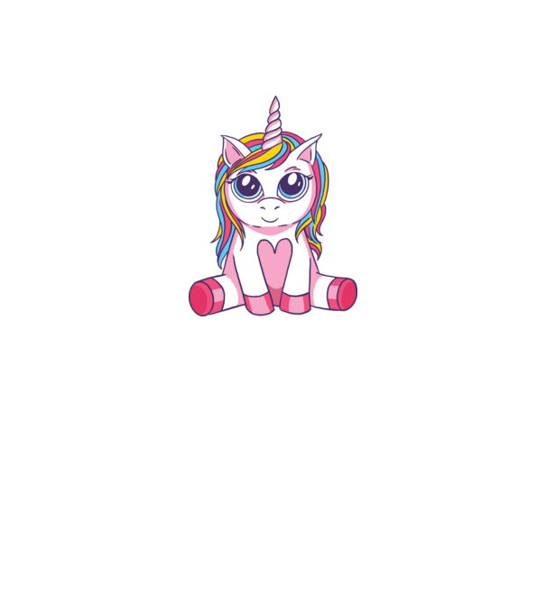 Unicorn drăguț model alb pe tricou