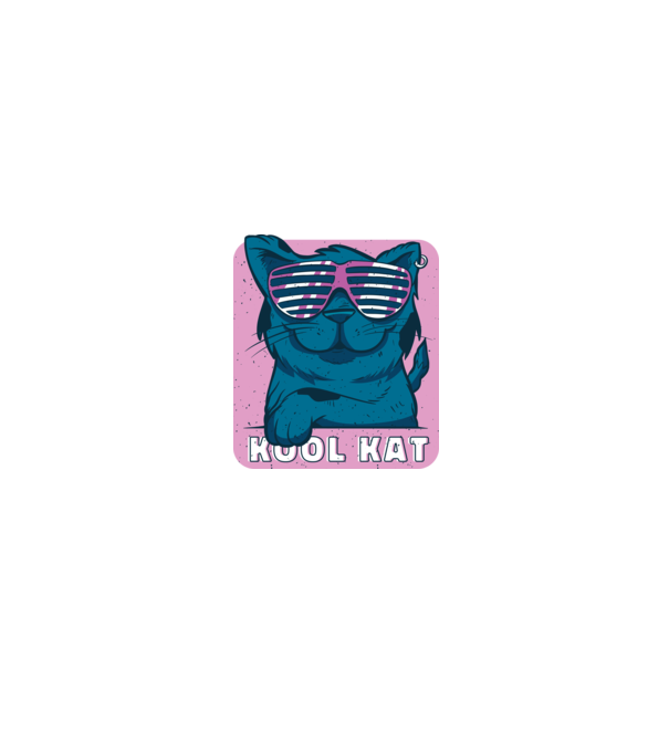 Kool Cat - Pisică Cool model negru pe tricou