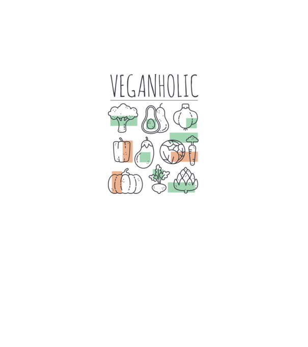 Veganholic model alb pe tricou