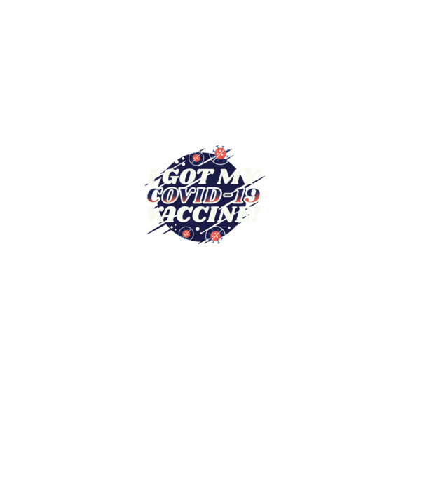 I got my Vaccine model albastru deschis pe tricou