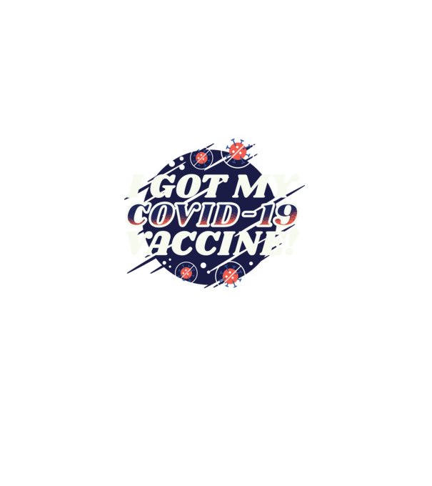 I got my Vaccine model albastru deschis pe tricou