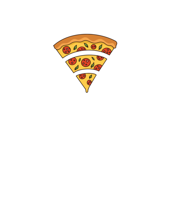 Felie de pizza Wifi model verde pe tricou