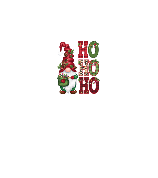 HOHOHO Gnome model negru pe tricou