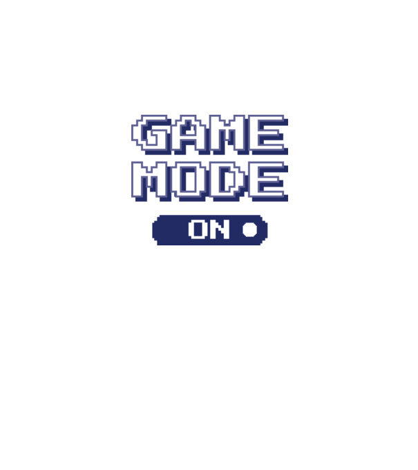 Game mode on Gamer pixel model alb pe tricou