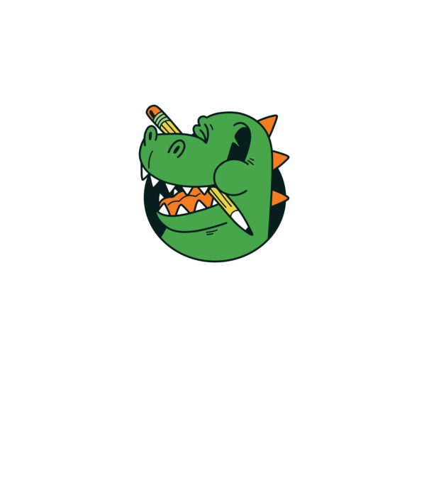 Elev Dinozaur drăguț model alb pe tricou