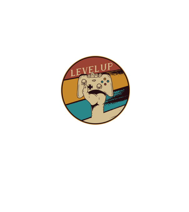 Level up - Trecere nivel Gamer model albastru jeanși pe tricou