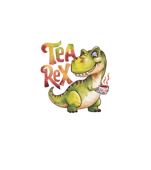 Tea Rex model alb pe tricou