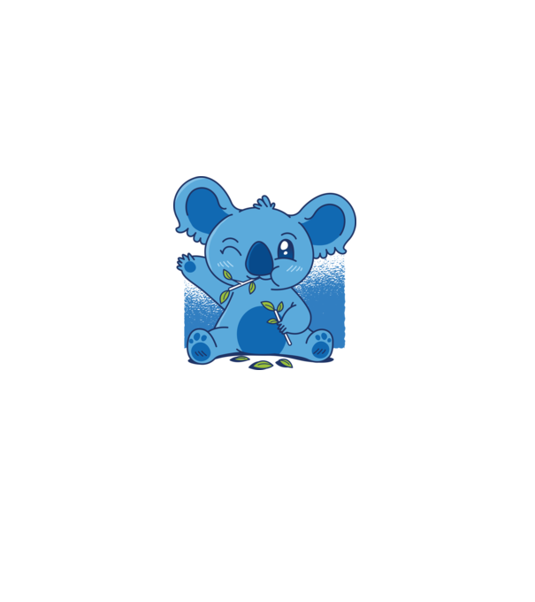Koala drăguț model alb pe tricou