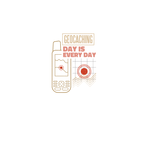Geocaching model negru pe tricou