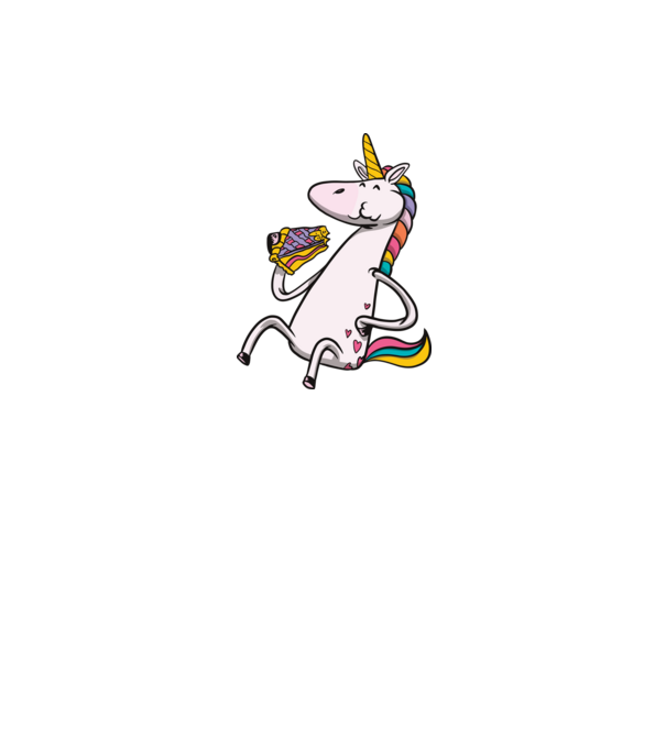 Unicorn cu prăjitură model alb pe tricou