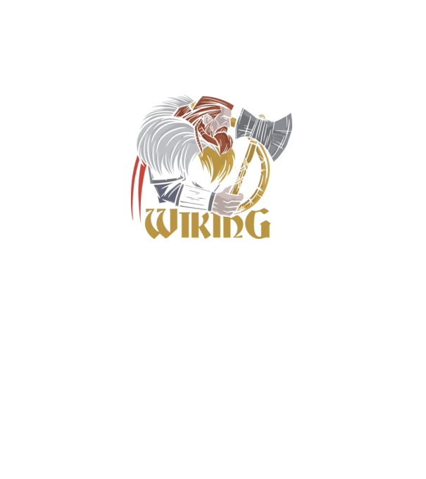 Viking model negru pe tricou