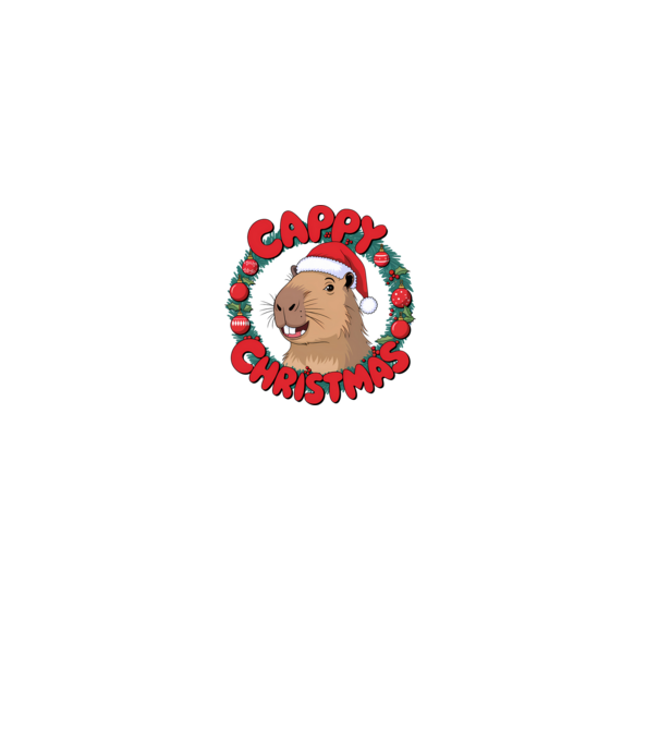Cappy Christmas 1 model alb pe tricou