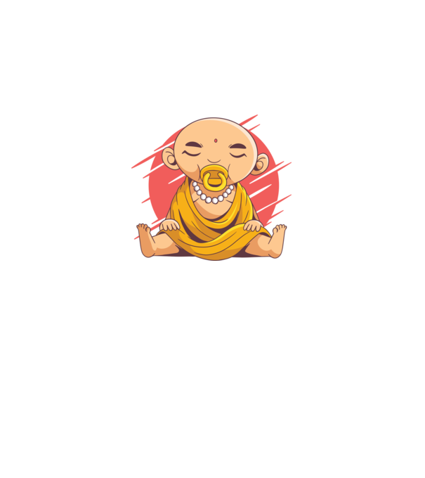 Baby Buddha cu suzetă tricou amuzant model negru pe tricou