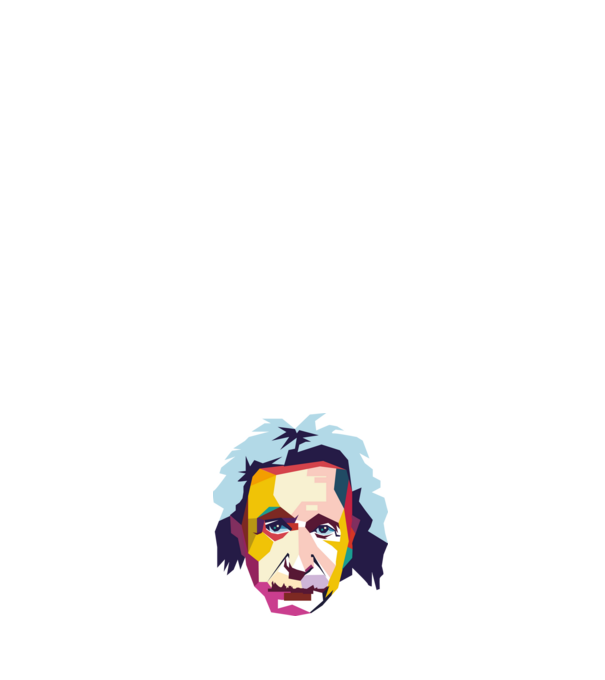 Einstein abstract model negru pe tricou