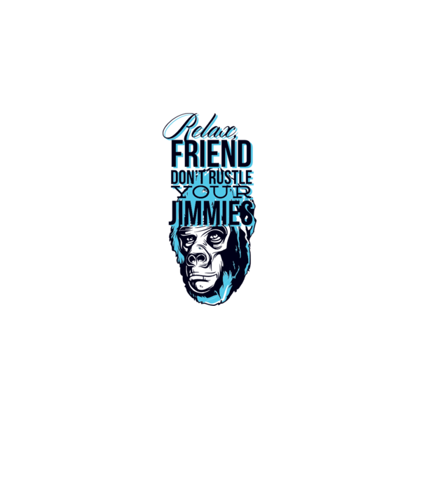 Relax Friend model alb pe tricou