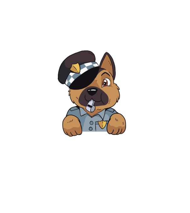 Ciobănesc german câine de poliție model albastru jeanși pe tricou