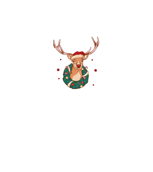 Oh deer, Christmas is here model negru pe tricou