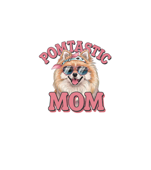 Pomtastic Mom model alb pe tricou