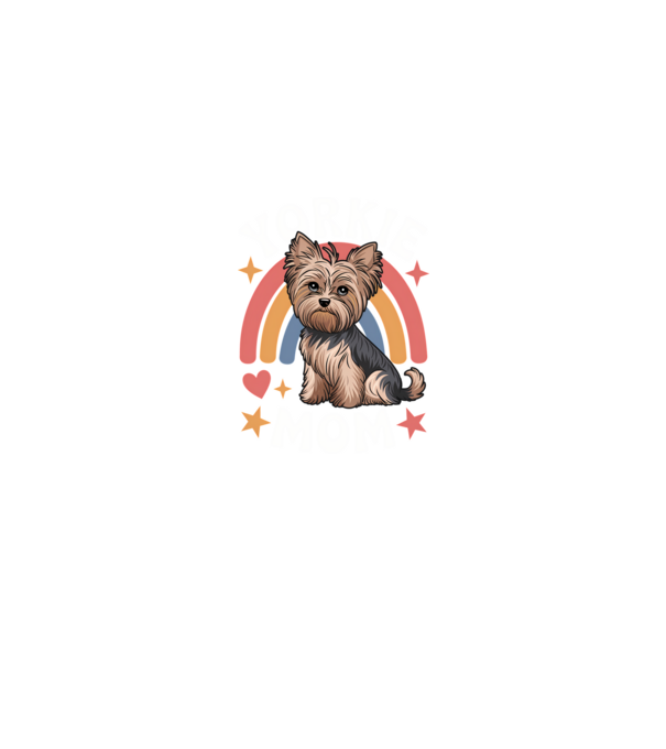 Yorkie Mom Negru model negru pe tricou
