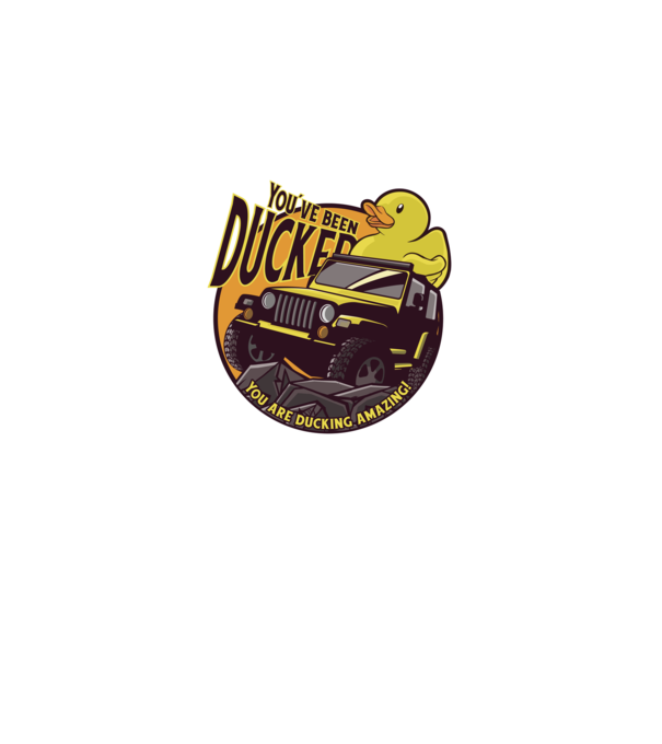 'You''ve been ducked - Off road SUV' model negru pe tricou