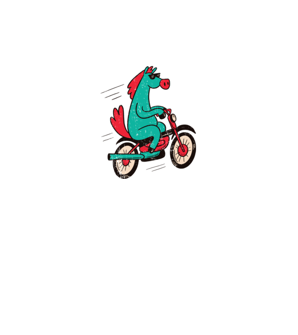 Cal cu bicicletă model gri pe tricou