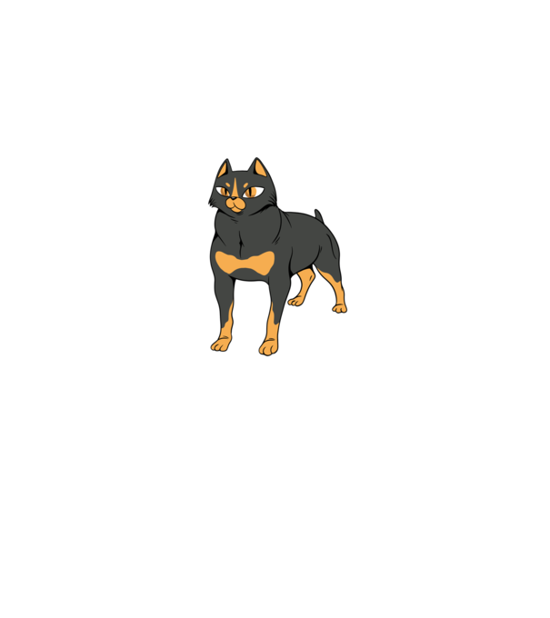 Rottweiler pisică model gri pe tricou