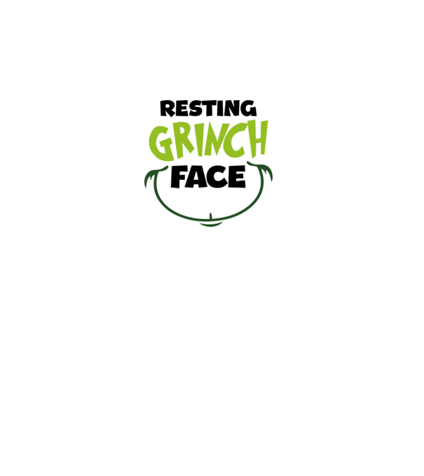 Resting Grinch face model gri pe tricou