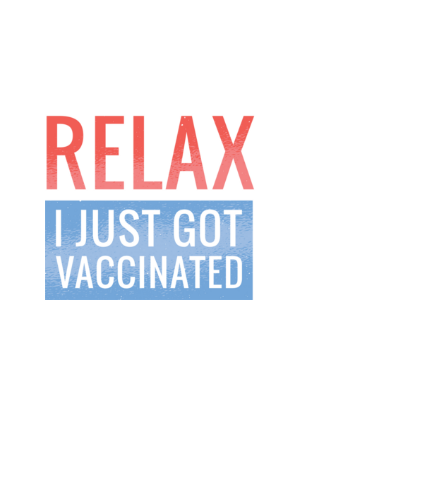 Fii calm, sunt vaccinat model alb pe tricou