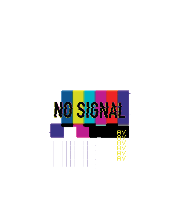 No Signal TV Eroare de transmisie model negru pe tricou