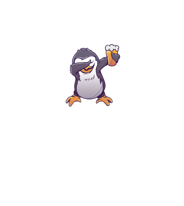 Pinguin cu Bere DAB model roz pe tricou