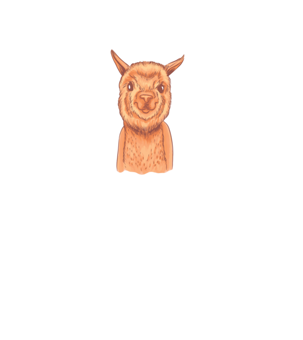 Cap de Alpaca model alb pe tricou