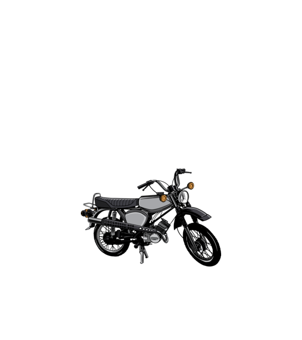 Motocicletă model nisipiu pe tricou