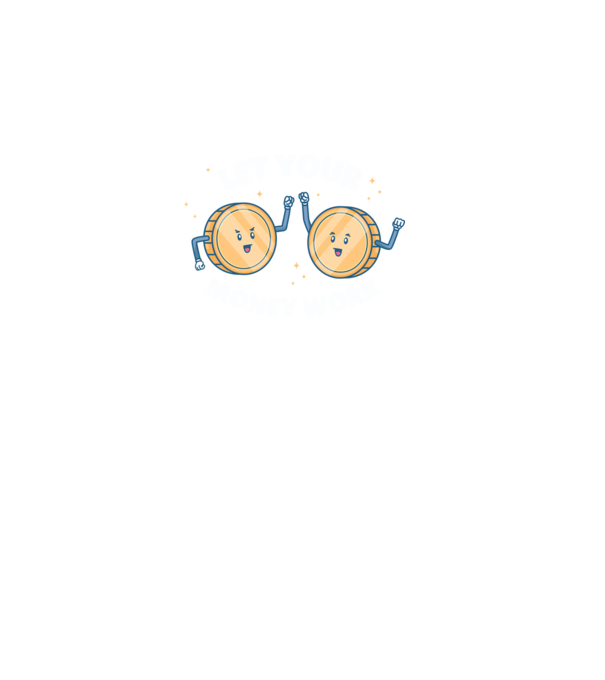 Let Your Money Work model negru pe tricou