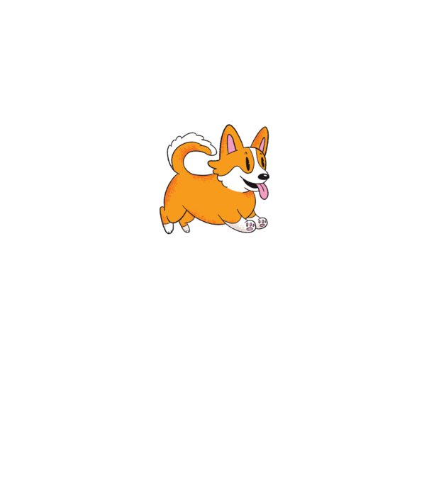 Tată de Corgi model negru pe tricou