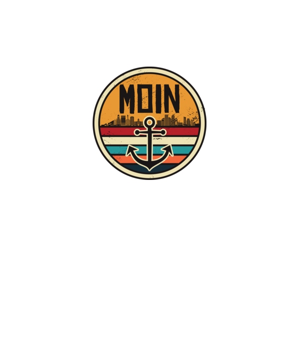 Ancoră Moin model negru pe tricou