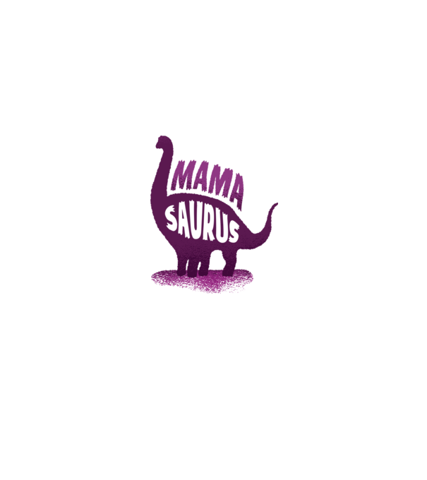 Mamasaurus model alb pe tricou