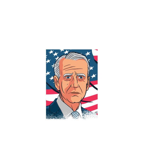 Joe Biden USA model negru pe tricou