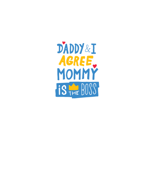 Mama e șefa model alb pe tricou