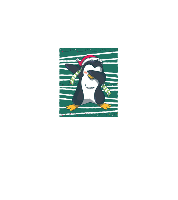 Pinguin DAB Crăciun model alb pe tricou