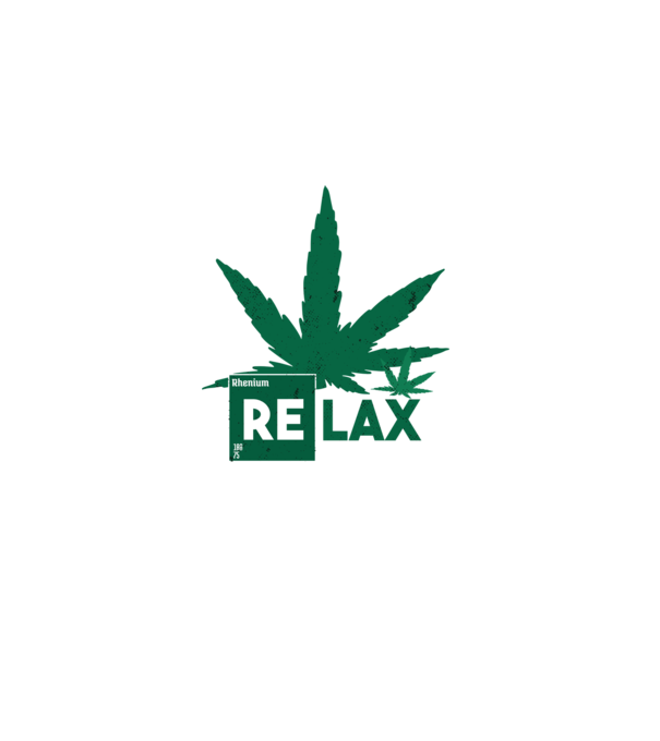 Relax Cannabis model negru pe tricou