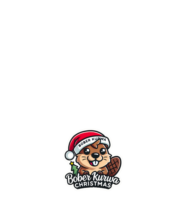Bober Kurwa Christmas 1 model roz deschis pe tricou