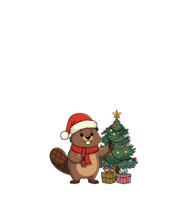 Bober Kurwa Christmas 2 model alb pe tricou