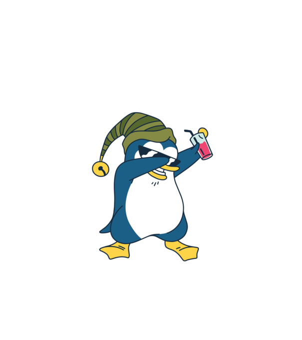 Pinguin DAB model negru pe tricou