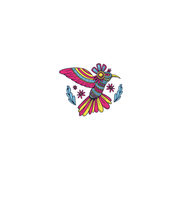 Mandala Colibri model negru pe tricou