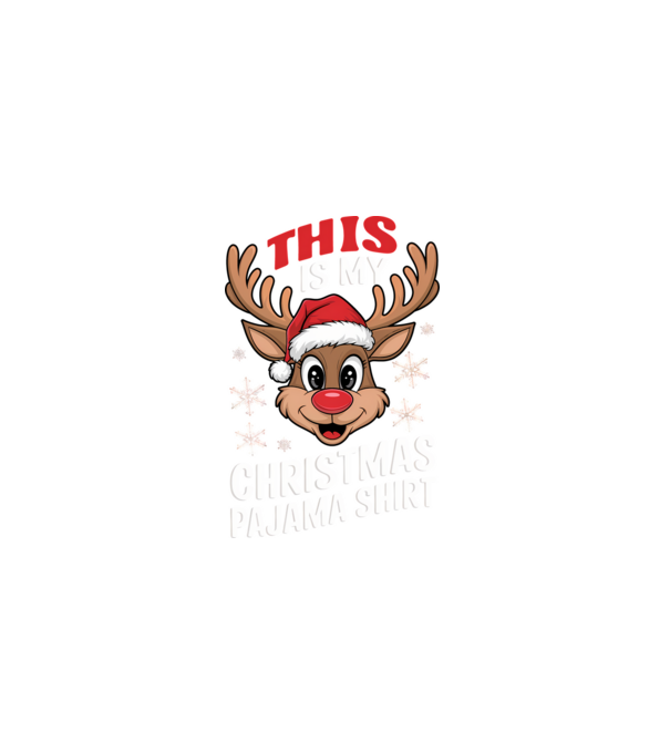 Christmas Pajama Reindeer Negru model negru pe tricou