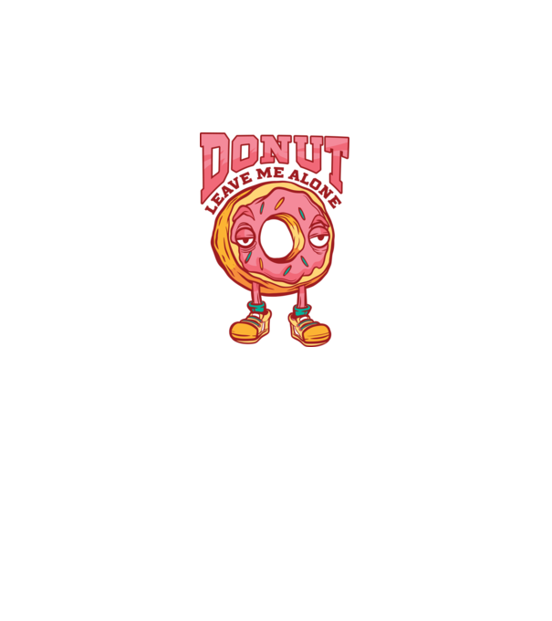 Donut leave me alone model alb pe tricou