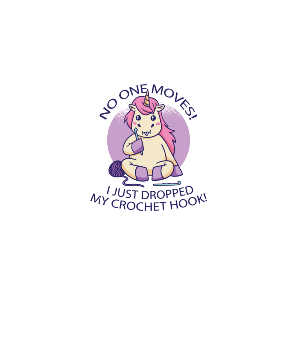 Nu mișcă nimeni, mi-a căzut acul de tricotat - Unicorn model gri pe tricou